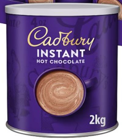 Cadbury Instant Hot Chocolate Large Tub 2Kg just add water